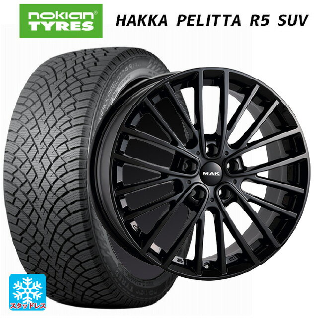 【6/15〜16限定 全品P5倍＆クーポン】ミニ カントリーマン(U25)用 225/60R17 103R XL ノキアン ハッカペリッタR5 SUV 阿部商会 マック チェルシー グロスブラック 新品スタッドレスタイヤホイール 4本セット