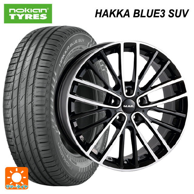 【6/15〜16限定 全品P5倍＆クーポン】ミニ カントリーマン(U25)用 225/55R18 98V ノキアン ハッカ ブルー3 SUV 阿部商会 マック チェルシー ブラックミラー 新品サマータイヤホイール 4本セット