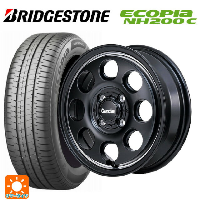 【6/15〜16限定 全品P5倍＆クーポン】165/60R14 75H ブリヂストン エコピア NH200C 正規品 # エムアイディー ガルシア パーム8 セミグロスブラック/ウ゛ァーレイポリッシュ 14-4.5J 国産車用 サマータイヤホイール4本セット