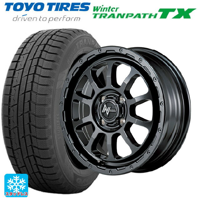 【6/22 20時〜 全品P5倍＆クーポン】155/65R14 75Q トーヨー ウインタートランパス TX エムアイディー ナイトロパワー M10 PERSHING バレルブラックエディション バレルブラック 14-4.5J 国産車用 スタッドレスタイヤホイール4本セット
