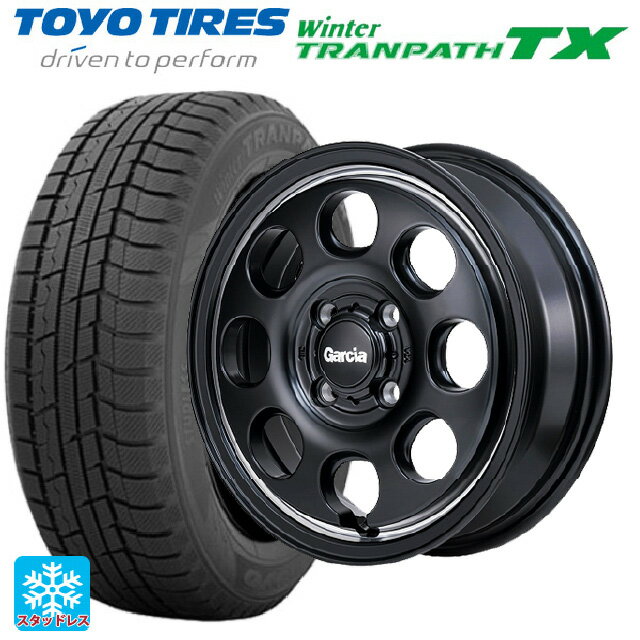 【6/15〜16限定 全品P5倍＆クーポン】155/65R14 75Q トーヨー ウインタートランパス TX エムアイディー ガルシア パーム8 セミグロスブラック/ウ゛ァーレイポリッシュ 14-4.5J 国産車用 スタッドレスタイヤホイール4本セット