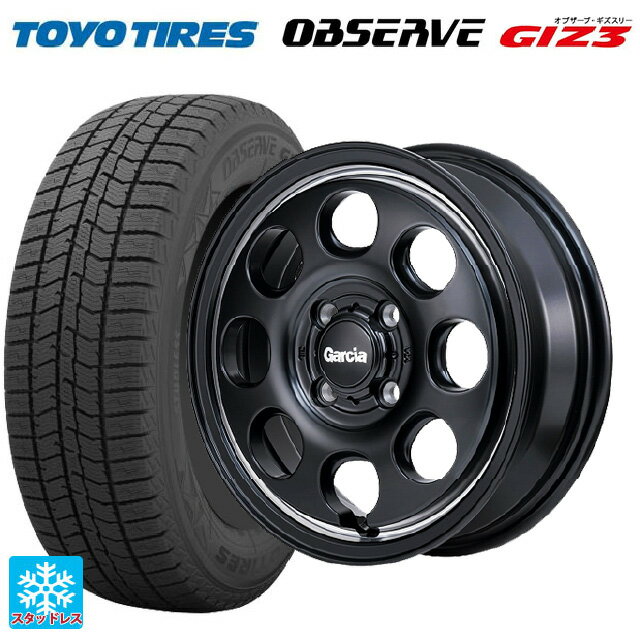 165/60R14 75Q トーヨー オブザーブ ガリットギズ3 エムアイディー ガルシア パーム8 セミグロスブラック/ウ゛ァーレイポリッシュ 14-4.5J 国産車用 スタッドレスタイヤホイール4本セット