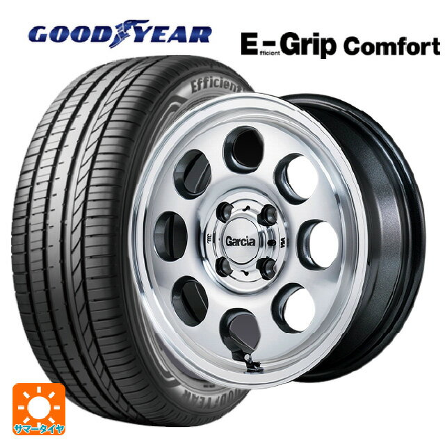 【6/20限定 全品P5倍＆クーポン】165/55R14 72V グッドイヤー エフィシェントグリップ コンフォート エムアイディー ガルシア パーム8 メタリックグレー/ポリッシュ 14-4.5J 国産車用 サマータイヤホイール4本セット