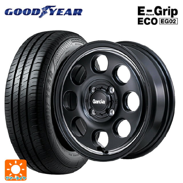 【6/15〜16限定 全品P5倍＆クーポン】165/60R14 75H グッドイヤー エフィシェントグリップ エコ EG02 # エムアイディー ガルシア パーム8 セミグロスブラック/ウ゛ァーレイポリッシュ 14-4.5J 国産車用 サマータイヤホイール4本セット