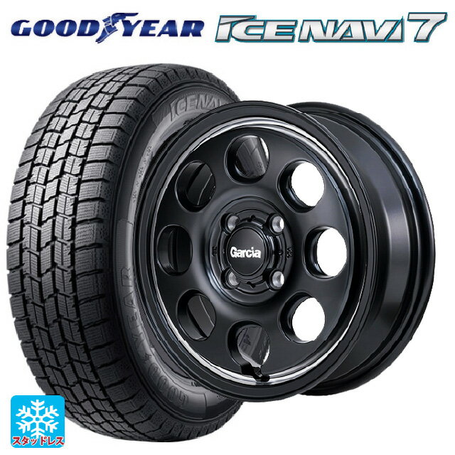 【6/22 20時〜 全品P5倍＆クーポン】2021年製 165/55R14 72Q グッドイヤー アイスナビ7(数量限定) エムアイディー ガルシア パーム8 セミグロスブラック/ウ゛ァーレイポリッシュ 14-4.5J 国産車用 スタッドレスタイヤホイール4本セット