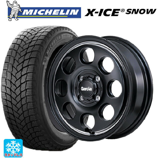 155/65R14 75T ミシュラン エックスアイス スノー 正規品 エムアイディー ガルシア パーム8 セミグロスブラック/ウ゛ァーレイポリッシュ 14-4.5J 国産車用 スタッドレスタイヤホイール4本セット