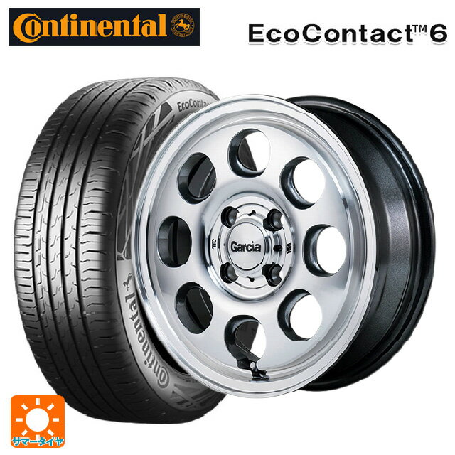 【6/22 20時〜 全品P5倍＆クーポン】155/65R14 75T コンチネンタル エココンタクト 6 正規品 エムアイディー ガルシア パーム8 メタリックグレー/ポリッシュ 14-4.5J 国産車用 サマータイヤホイール4本セット