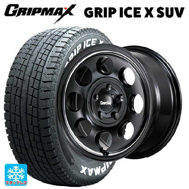 225/70R16 103Q グリップマックス グリップアイスX SUV ホワイトレター #(中古) エムアイディー ガルシア パーム8 セミグロスブラック/ウ゛ァーレイポリッシュ 16-7J 国産車用 スタッドレスタイヤホイール4本セット