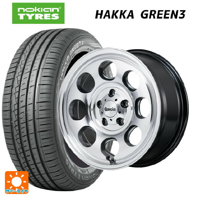 ホンダ ステップワゴン(RP6~8)用 205/60R16 96V XL ノキアン ハッカ グリーン3 エムアイディー ガルシア パーム8 メタリックグレー/ポリッシュ 新品サマータイヤホイール 4本セット