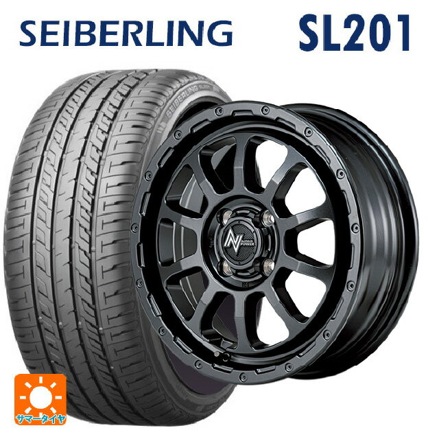 【6/15〜16限定 全品P5倍＆クーポン】165/50R15 73V セイバーリング セイバーリング SL201(ブリヂストン工場生産） エムアイディー ナイトロパワー M10 PERSHING バレルブラックエディション バレルブラック 15-5J 国産車用 サマータイヤホイール4本セット