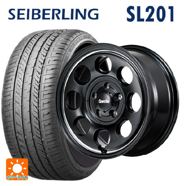 ホンダ ステップワゴン(RP6~8)用 205/60R16 92H セイバーリング セイバーリング SL201(ブリヂストン工場生産） エムアイディー ガルシア パーム8 セミグロスブラック/ウ゛ァーレイポリッシュ 新品サマータイヤホイール 4本セット