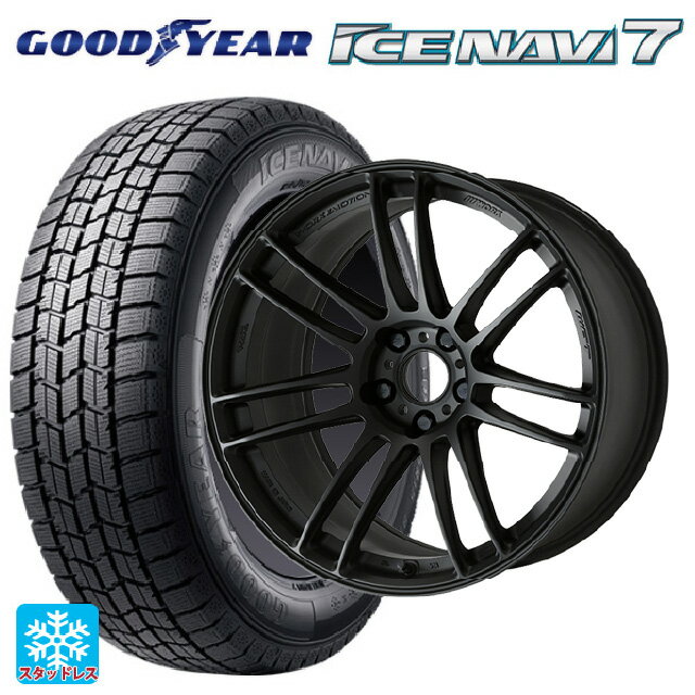 【6/20限定 全品P5倍＆クーポン】215/45R17 87Q グッドイヤー アイスナビ7(数量限定) # ワーク エモーション ZR7 MBL 17-7J 国産車用 スタッドレスタイヤホイール4本セット
