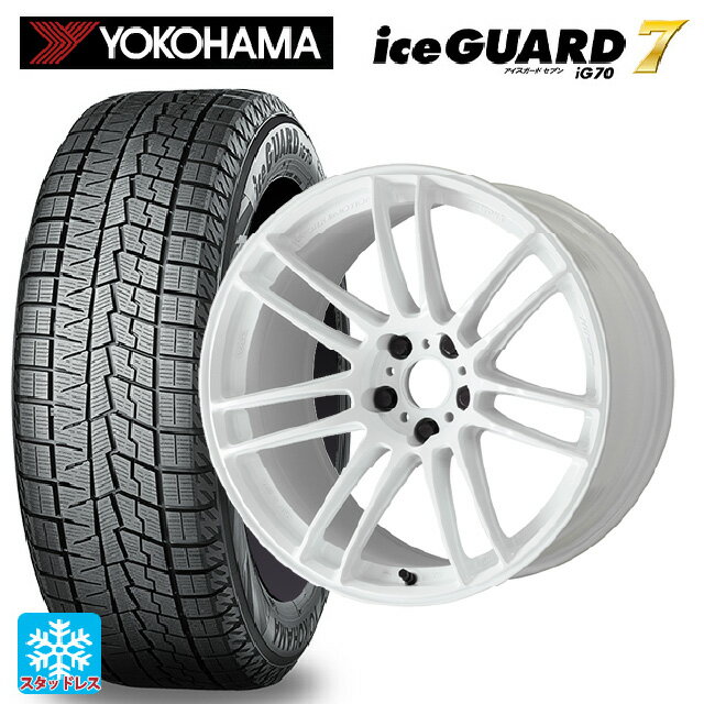 【6/11 1:59迄 全品ポイント5倍】225/45R19 92Q ヨコハマ アイスガード7(IG70) ワーク エモーション ZR7 TW 19-8J 国産車用 スタッドレスタイヤホイール4本セット
