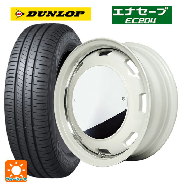 【6/15〜16限定 全品P5倍＆クーポン】165/55R15 75V ダンロップ エナセーブEC204 エムアイディー ガルシア シスコムーン WH 15-4.5J 国産車用 サマータイヤホイール4本セット