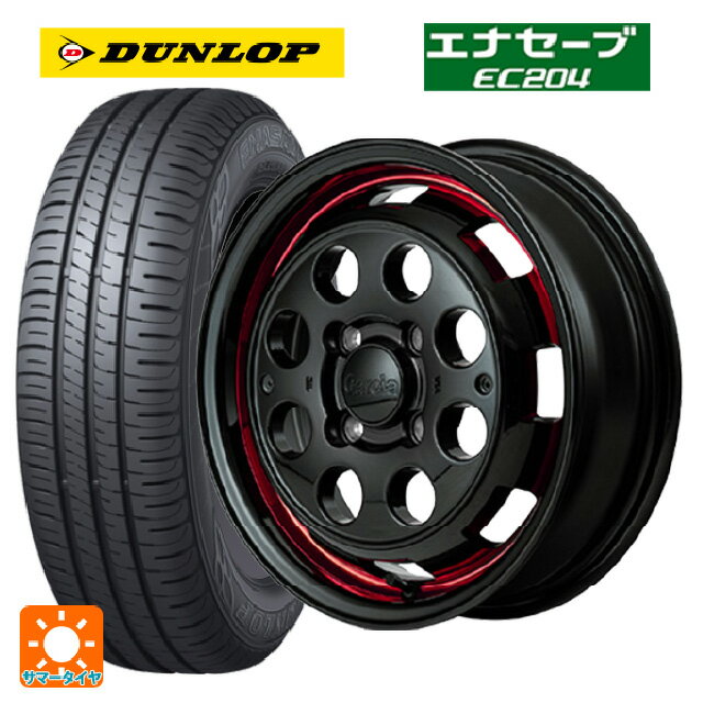 【6/22 20時〜 全品P5倍＆クーポン】155/65R14 75S ダンロップ エナセーブEC204 エムアイディー ガルシア シスコポップ RED 14-4.5J 国産車用 サマータイヤホイール4本セット