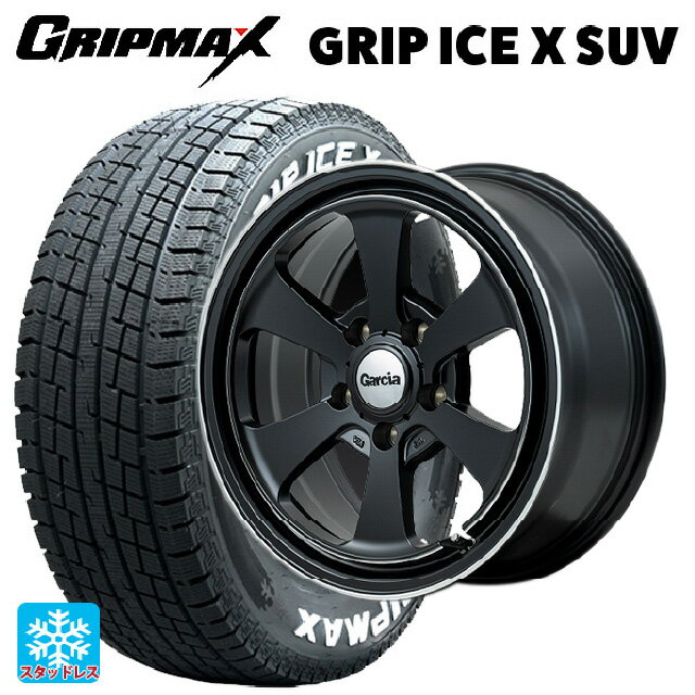 2022年製 215/70R16 100Q グリップマックス グリップアイスX SUV ホワイトレター エムアイディー ガルシア ダラス6 セミグロスブラック/デュアルポリッシュ 16-7J 国産車用 スタッドレスタイヤホイール4本セット