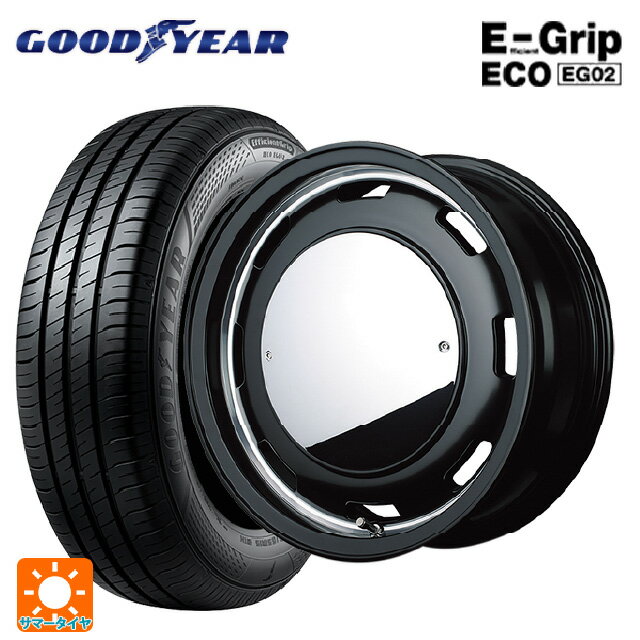 【6/11 1:59迄 全品ポイント5倍】165/50R15 73V グッドイヤー エフィシェントグリップ エコ EG02 エムアイディー ガルシア シスコムーン SB 15-4.5J 国産車用 サマータイヤホイール4本セット