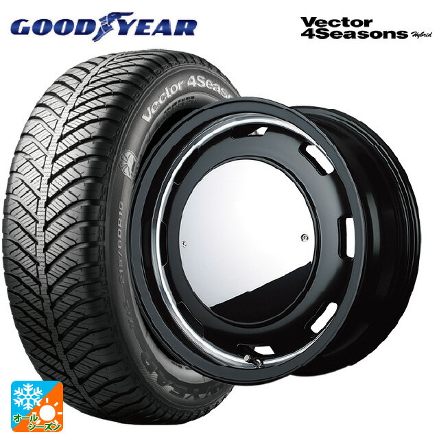 【6/11 1:59迄 全品ポイント5倍】165/55R14 72H グッドイヤー ベクターフォーシーズンズ ハイブリッド エムアイディー ガルシア シスコムーン SB 14-4.5J 国産車用 オールシーズンタイヤホイール4本セット