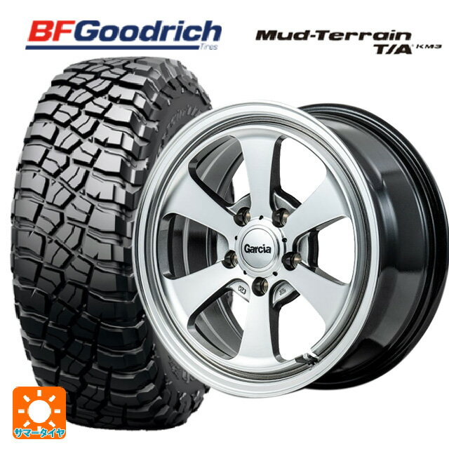 【最大3万円OFFクーポン 3/4 20時〜】225/75R16 115/112Q BFグッドリッチ マッドテレーン TA KM3 ブラックレター 正規品 エムアイディー ガルシア ダラス6 ポリッシュ/ライングレー 16-7J 国産車用 サマータイヤホイール4本セット