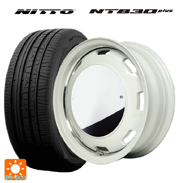 【6/15〜16限定 全品P5倍＆クーポン】165/55R15 75V ニットー NT830 プラス エムアイディー ガルシア シスコムーン WH 15-4.5J 国産車用 サマータイヤホイール4本セット