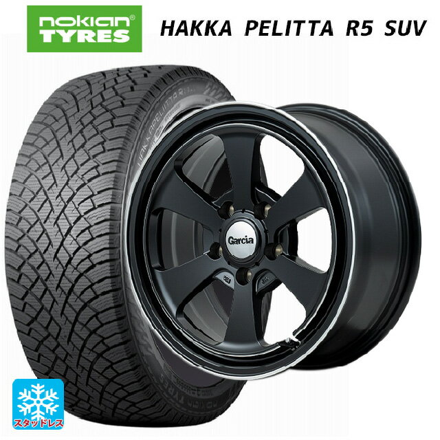215/65R16 102R XL ノキアン ハッカペリッタR5 SUV エムアイディー ガルシア ダラス6 セミグロスブラック/デュアルポリッシュ 16-7J 国産車用 スタッドレスタイヤホイール4本セット