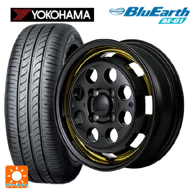 【6/22 20時〜 全品P5倍＆クーポン】165/55R14 72V ヨコハマ ブルーアース AE01 エムアイディー ガルシア シスコポップ YELLOW 14-4.5J 国産車用 サマータイヤホイール4本セット