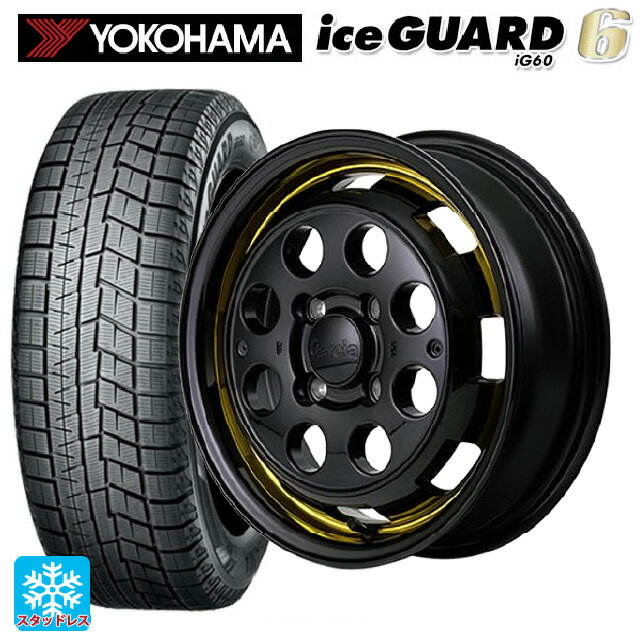 【6/15〜16限定 全品P5倍＆クーポン】2024年製 165/55R15 75Q ヨコハマ アイスガード6(IG60) # エムアイディー ガルシア シスコポップ YELLOW 15-4.5J 国産車用 スタッドレスタイヤホイール4本セット