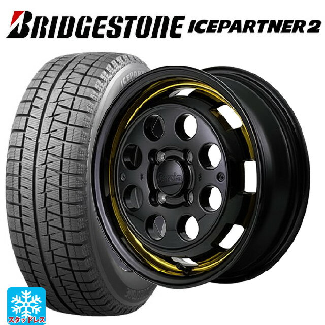 【6/11 1:59迄 全品ポイント5倍】165/55R15 75Q ブリヂストン アイスパートナー2 正規品 エムアイディー ガルシア シスコポップ YELLOW 15-4.5J 国産車用 スタッドレスタイヤホイール4本セット