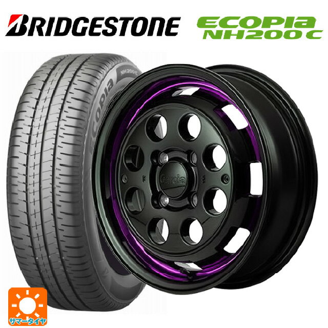 【6/15〜16限定 全品P5倍＆クーポン】165/55R15 75V ブリヂストン エコピア NH200C(数量限定) 正規品 # エムアイディー ガルシア シスコポップ PURPLE 15-4.5J 国産車用 サマータイヤホイール4本セット