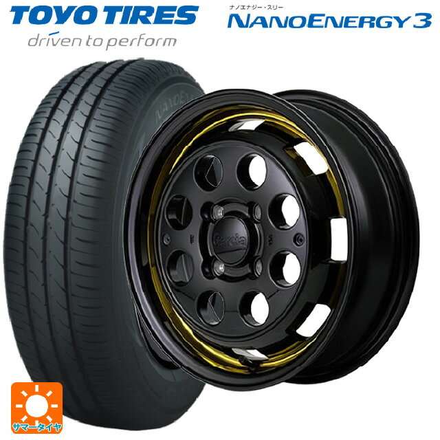 【6/22 20時〜 全品P5倍＆クーポン】165/50R15 73V トーヨー ナノエナジー3 エムアイディー ガルシア シスコポップ YELLOW 15-4.5J 国産車用 サマータイヤホイール4本セット