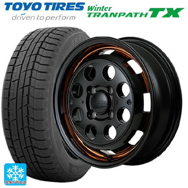 【6/22 20時〜 全品P5倍＆クーポン】155/65R14 75Q トーヨー ウインタートランパス TX エムアイディー ガルシア シスコポップ ORANGE 14-4.5J 国産車用 スタッドレスタイヤホイール4本セット
