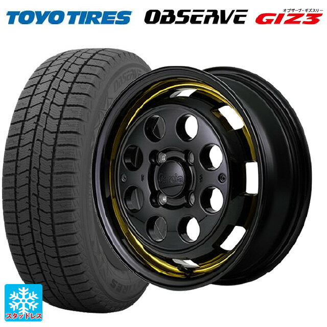 165/60R14 75Q トーヨー オブザーブ ガリットギズ3 エムアイディー ガルシア シスコポップ YELLOW 14-4.5J 国産車用 スタッドレスタイヤホイール4本セット