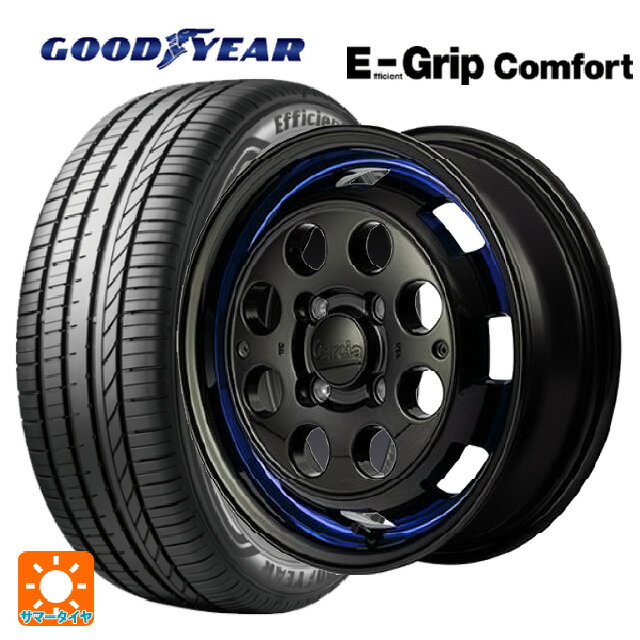 165/55R14 72V グッドイヤー エフィシェントグリップ コンフォート エムアイディー ガルシア シスコポップ BLUE 14-4.5J 国産車用 サマータイヤホイール4本セット