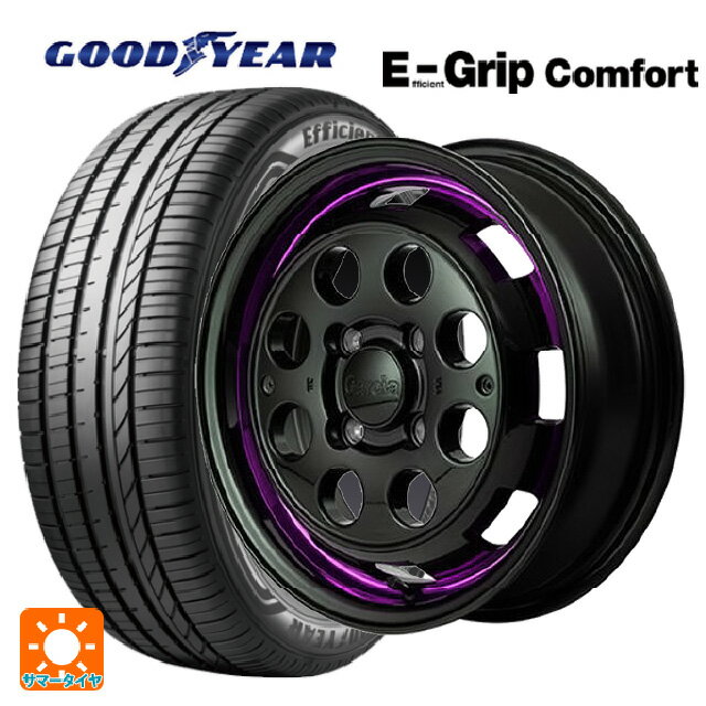【6/15〜16限定 全品P5倍＆クーポン】165/60R14 75H グッドイヤー エフィシェントグリップ コンフォート エムアイディー ガルシア シスコポップ PURPLE 14-4.5J 国産車用 サマータイヤホイール4本セット