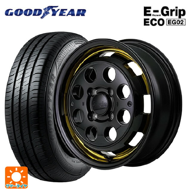 【6/11 1:59迄 全品ポイント5倍】165/50R15 73V グッドイヤー エフィシェントグリップ エコ EG02 エムアイディー ガルシア シスコポップ YELLOW 15-4.5J 国産車用 サマータイヤホイール4本セット