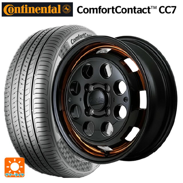 【6/22 20時〜 全品P5倍＆クーポン】155/65R14 75H コンチネンタル コンフォートコンタクト CC7 正規品 エムアイディー ガルシア シスコポップ ORANGE 14-4.5J 国産車用 サマータイヤホイール4本セット