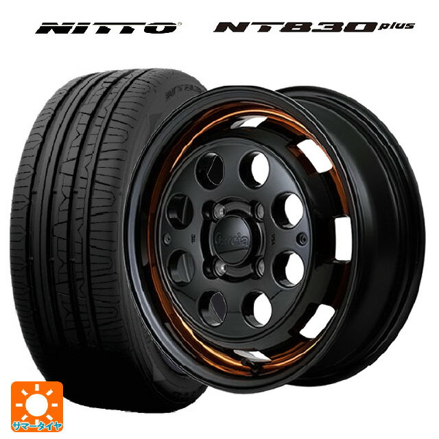 【6/15〜16限定 全品P5倍＆クーポン】165/55R15 75V ニットー NT830 プラス エムアイディー ガルシア シスコポップ ORANGE 15-4.5J 国産車用 サマータイヤホイール4本セット