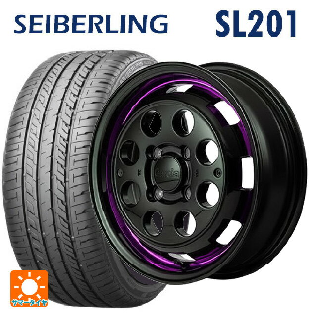 【6/15〜16限定 全品P5倍＆クーポン】165/55R14 72V セイバーリング セイバーリング SL201(ブリヂストン工場生産） エムアイディー ガルシア シスコポップ PURPLE 14-4.5J 国産車用 サマータイヤホイール4本セット