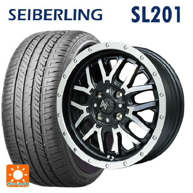 【6/22 20時〜 全品P5倍＆クーポン】165/50R15 73V セイバーリング セイバーリング SL201(ブリヂストン工場生産） エムアイディー ナイトロパワー M27 グレネード セミグロスブラック＋フランジディスクポリッシュ 15-5J 国産車用 サマータイヤホイール4本セット