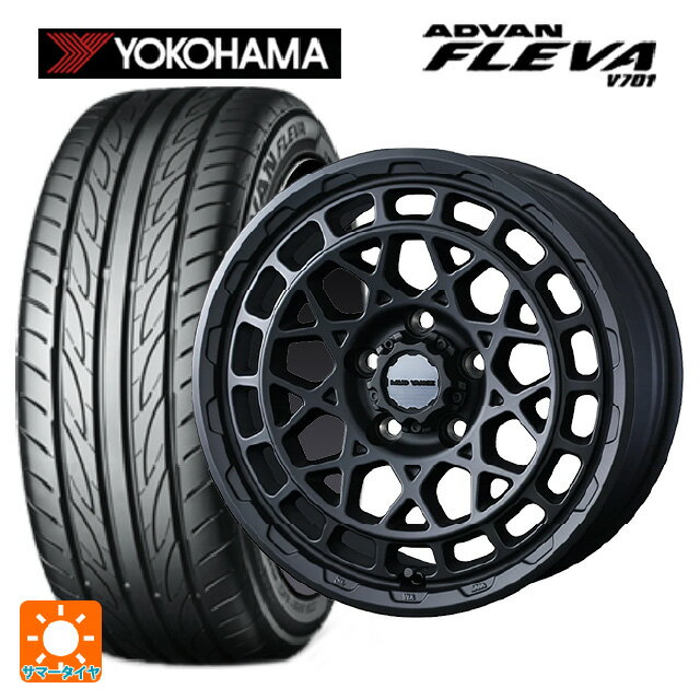 205/55R16 91W ヨコハマ アドバン フレバ V701 正規品 ウェッズ マッドヴァンス X タイプM フルマットブラック 16-7J 国産車用 サマータイヤホイール4本セット