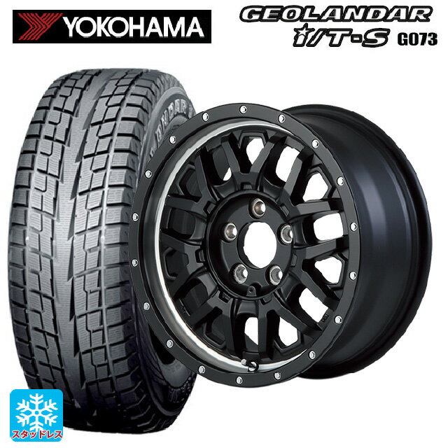 【6/20限定 全品P5倍＆クーポン】215/65R16 98Q ヨコハマ ジオランダー ITS G073 正規品 エムアイディー ナイトロパワー M27 グレネード セミグロスブラック＋リムヴァーティカルポリッシュ 16-7J 国産車用 スタッドレスタイヤホイール4本セット