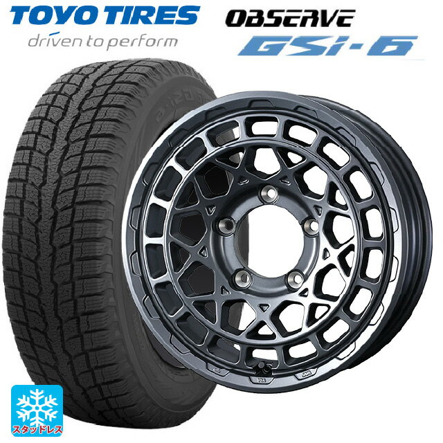 スズキ ジムニーノマド(JC74W)用 215/70R16 100Q トーヨー オブザーブ GSI-6 ウェッズ マッドヴァンス X タイプM マットガンメタ 新品スタッドレスタイヤホイール 4本セット