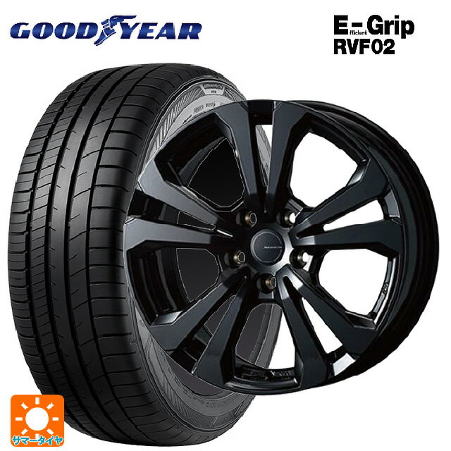 【6/15〜16限定 全品P5倍＆クーポン】ミニ ミニクロスオーバー(F60)用 225/55R17 101V XL グッドイヤー エフィシェントグリップ RVF02 ティーエーエス アドバンスライン SV1 ブラック 新品サマータイヤホイール 4本セット