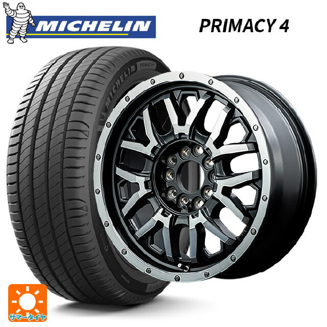 【6/22 20時〜 全品P5倍＆クーポン】215/45R17 87W ミシュラン 正規品 プライマシー4 エムアイディー ナイトロパワー M27 グレネード セミグロスブラック＋フランジディスクポリッシュ 17-7J 国産車用 サマータイヤホイール4本セット