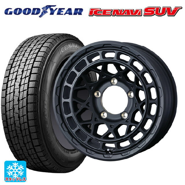 2025年製 175/80R16 91Q グッドイヤー アイスナビ SUV # ウェッズ マッドヴァンス X タイプM フルマットブラック 16-5.5J 国産車用 スタッドレスタイヤホイール4本セット
