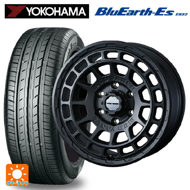 トヨタ プリウス(60系)用 195/65R16 92V ヨコハマ ブルーアースEs ES32 ウェッズ マッドヴァンス X タイプF # フルマットブラック 新品サマータイヤホイール 4本セット