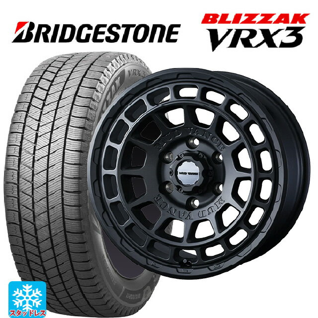 2024年製 225/70R16 103Q ブリヂストン ブリザック VRX3 正規品 ウェッズ マッドヴァンス X タイプF # フルマットブラック 16-7J 国産車用 スタッドレスタイヤホイール4本セット