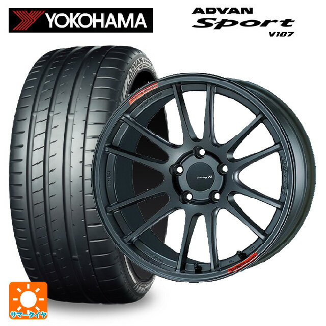 【6/22 20時〜 全品P5倍＆クーポン】245/40R18 97Y XL ヨコハマ アドバンスポーツ V107 正規品 エンケイ レーシングレボリューション GTC01RR マットダークガンメタリック 18-8J 国産車用 サマータイヤホイール4本セット