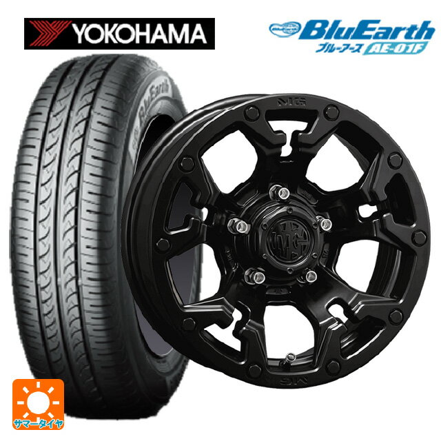 215/60R16 95H ヨコハマ ブルーアース AE01F クリムソン MG ゴーレム マットブラック 16-7J 国産車用 サマータイヤホイール4本セット