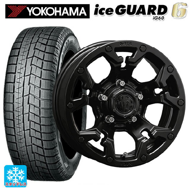 【6/20限定 全品P5倍＆クーポン】2024年製 215/65R16 98Q ヨコハマ アイスガード6(IG60) # クリムソン MG ゴーレム マットブラック 16-7J 国産車用 スタッドレスタイヤホイール4本セット
